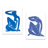Set 2 Cuadros Canvas Matisse Desnudo Azul I Y I I  45x60 Cm