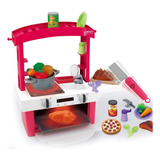 Cocina De Juguete Eléctrica Grande Infantil 28 Piezas Color Multicolor