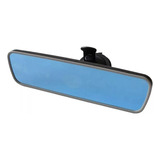 Espejo Retrovisor Azul Universal Para Auto Marco Gris +negro