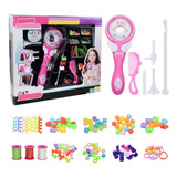 Kit Trenzador De Pelo Automatico Niña Peluqueria Peine 