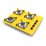 Fogão Cooktop Gás Chamalux 4 Bocas Amarelo 127v/220v