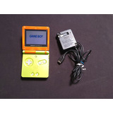 Game Boy Advance Sp Gba 1 Luz 001 Naranja Verde Con Detalle