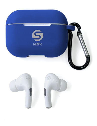 Misik Mh609-r - Audifonos Inalambricos Bluetooth Con Estuche Y Funda Color Azul