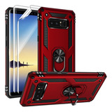 Funda Para Samsung Galaxy Note 8, Rojo/anillo/resistente