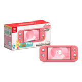 Consola Nintendo Switch Lite Edición Animal Crossing, Coral