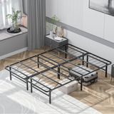 Base Cama King Plegable 14 Pulgadas 203*193*35.5cm Negro