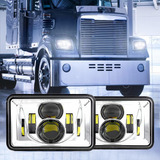 Auxbeam Faros Delanteros Led De 60 W, 4 X 6 Con Puntos, Repu