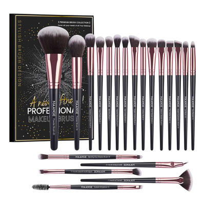 Brochas De Maquillaje Kit 20 Pcs Para Maquillaje Profesional Color Negro | MercadoLibre