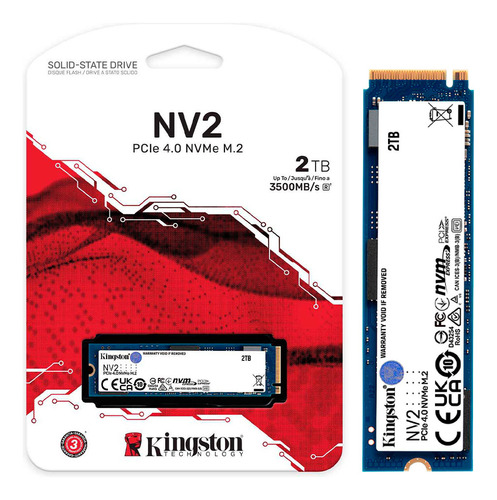 Ssd 2tb Kingston Nv2 M.2 2280 Nvme Pcie 4.0 X 4 Snv2s/2000g