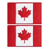 Paquete De 2 Parches De Bandera De Canadá Parches Bord...