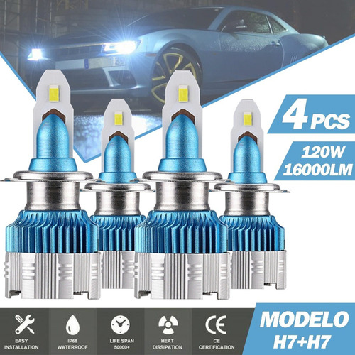 Aa Kit Faros Auto Led 16000lm Csp Para Chevrolet Luz