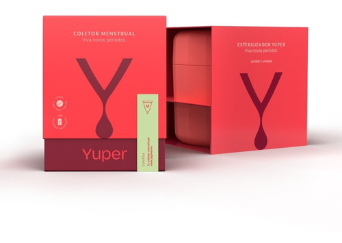 Kit Coletor Menstrual Yuper + Esterilizador + Com Aplicativo