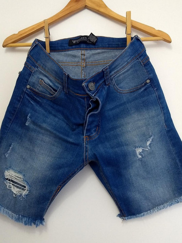 Bermuda Hombre  Farenheite  T 38 Jean Azul  Usada