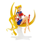 Sailor Moon Serena Figura Con Base De Luna Anime 15 Cm