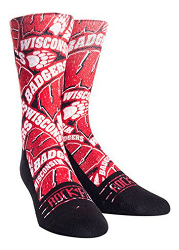Calcetines Deportivos Personalizados Ncaa Wisconsin Badgers.
