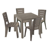 Comedor Barú Rimax (1 Mesa + 4 Sillas Sin Brazos) 