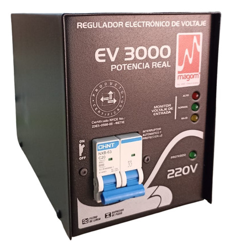 Regulador Electronico Voltaje Magom 3000va 220v - 3kva - 3kw