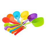 Juego De Tazas Y Cucharas Medidoras Coloridas De Y Cookware,