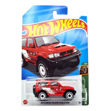 Hot Wheels Mitsubishi Pajero Evolution Roja Mud Studs 3/5