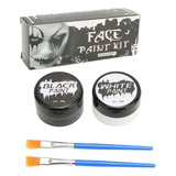 Kit De Pintura Facial En Blanco Y Negro Para Pintura Corpora