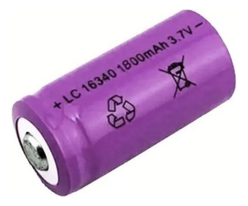 Bateria Pila 16340  Cr123a Recargable 3.7v Litio.