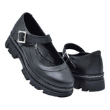 Zapato Niña Yuyin 22160 Negro Escolar Moda 22 Al 26