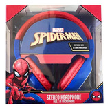 Audífonos Marvel Teen Spiderman Con Micrófono Color Rojo