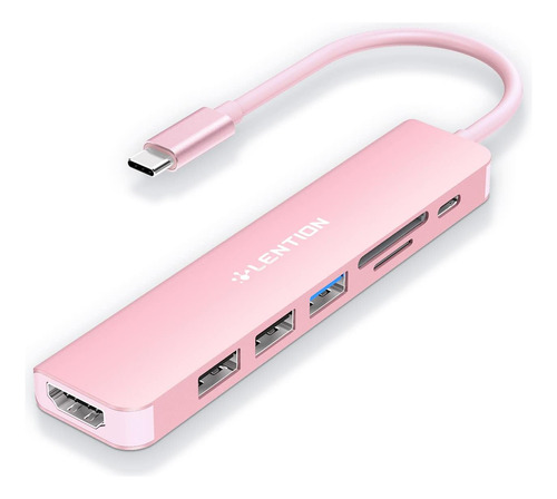 Lention Usb C Hub Con Carga De 100 W, Hdmi 4k, Lector De Tar