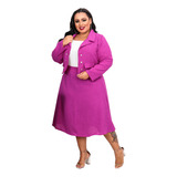 Conjunto Feminino Elegante Plussize Moda Evangelica Martinez