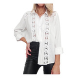 Camisola Camisa Blusa Remera Broderie Bordada Talle Grande