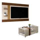 Conjunto Sala De Estar Painel Mesa Centro Discovery Caemmun