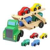 Camión De Madera Juguete  Niños Juego 