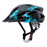 Capacete Ciclismo Tsw Raptor 2 C/ Led Preto/cinza/azul