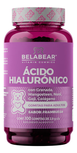 Ácido Hialurónico 100 Gomitas Belabear Colágeno