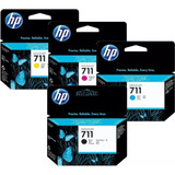 Combo Cartucho Hp 711 Negro 38ml Cian Amarillo Magenta 29ml