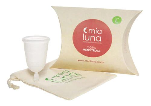 Copa Menstrual Mia Luna Blanco Talla L