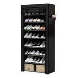 Botinero Organizador De Botas Zapatos 7 Estantes Color Negro