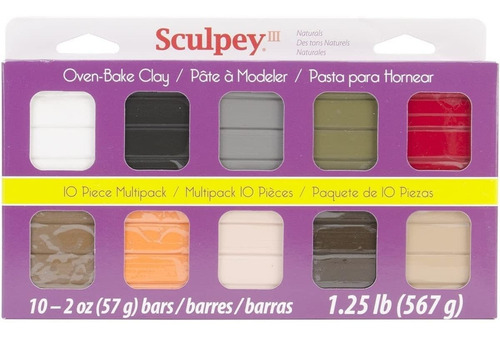 Sculpey Iii Arcilla Polimérica Multipack 10 X 57g Naturales