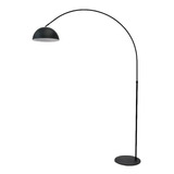 Lampara De Pie Arco Large Negra Moderna Apto Led Lp