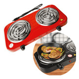 Fogão Cooktop Elétrico Portátil 2 Bocas Camping Pesca 127v