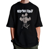 Camiseta Oversized Academia Treino Bodybuild Gym Rat Unissex