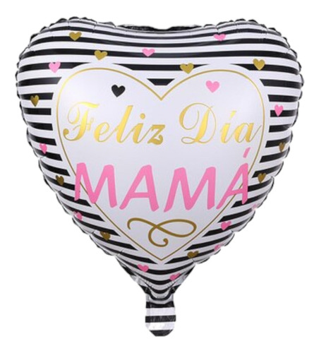 2 Globo Metalico Feliz Dia Mama Dia De La Madre Varilla 001