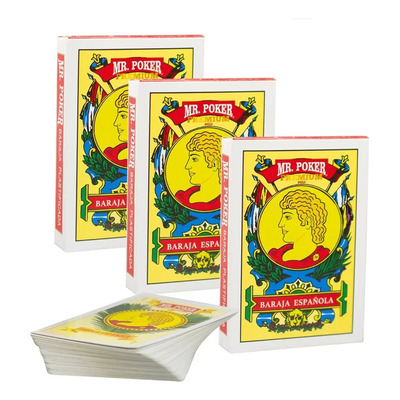 Baraja Española Plastificada 120 Cartas 3 Mazos Mr. Poker Juego de Mesa | MercadoLibre