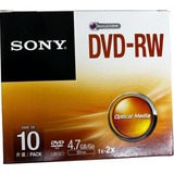 Sony Dvd-rw Con Estuche 10 Pzas