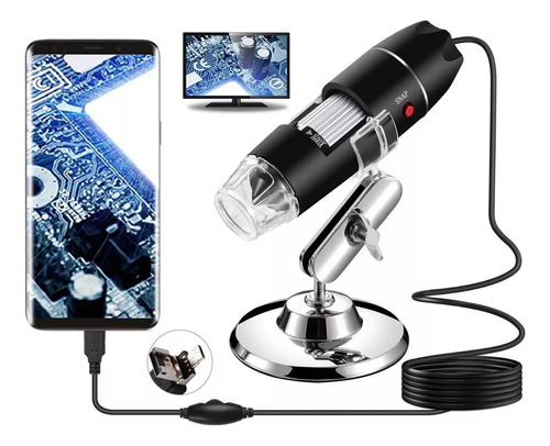 Microscópio Digital Zoom 1000x Profissional Led Camera Usb 