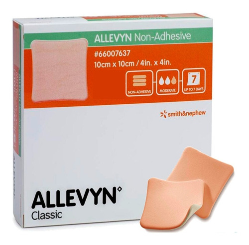 Allevyn Non - Adhesive 10 X 10 Cm, Caja 10 Unidades