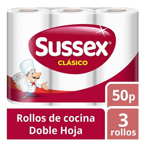 Rollo Sussex Cocina Clasico 3x50mt Por Paquete