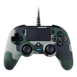 Controle Joystick Nacon Ps4 Nacon Wired Compact Controller For Ps4 Standard Camuflagem Verde