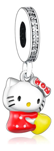 Charm 100% Plata Ley S925 Kitty Dije Para Pulsera Pandora