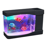 Lightahead Mini Acuario Artificial Con Peces Nadadores Multi